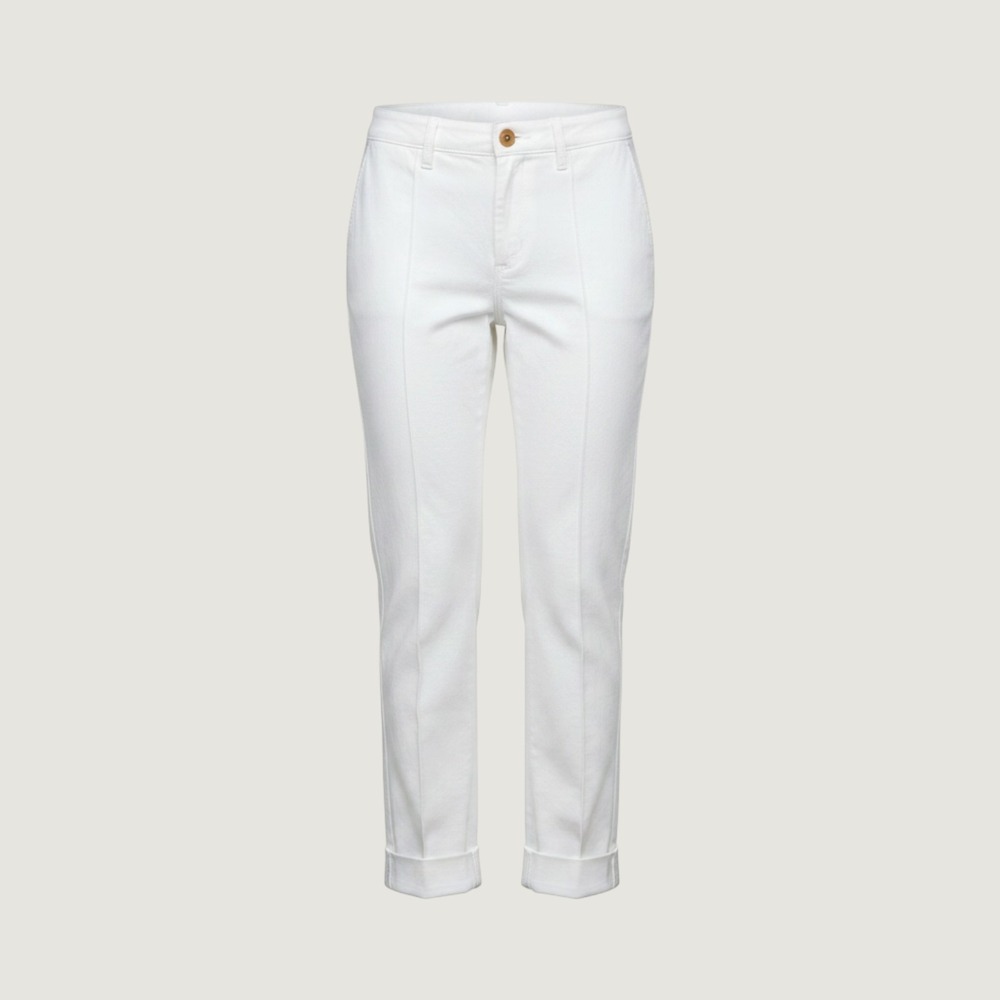 A New Day White High Rise Tapered Ankle Pants Size 16 Cuffed Seam Front Trousers